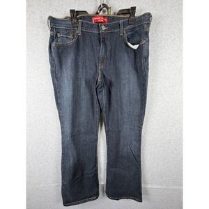 Levi's 515 Boot Cut Jeans Womens 16M Blue Dark Wash Stretch Denim Mid Rise